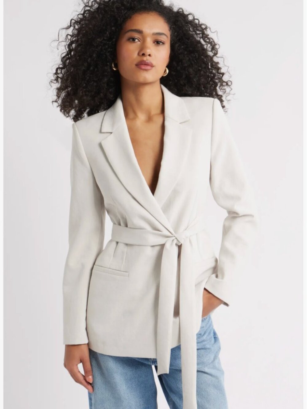 Open Edit The Curator Tie Waist Blazer